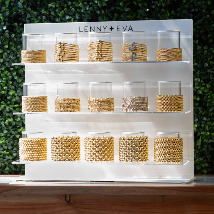 Lenny & Eva - Wholesale Beaded Bracelet - Collection Pack - Gold Beaded Bracelet Pack with Display