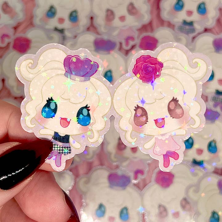 Miraitchi & Clulutchi Tamagotchi-klistermärken för wholesale av Luminous Senecio