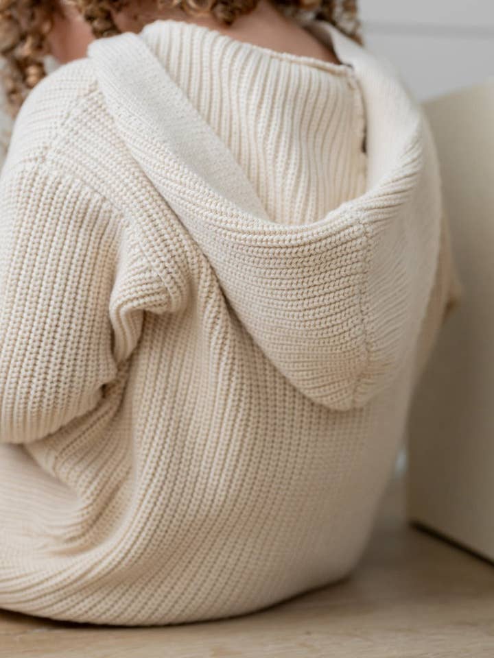 Yooushi - Wholesale Jumpsuit - Baby - Sand Shell Hooded Knit Playsuit3