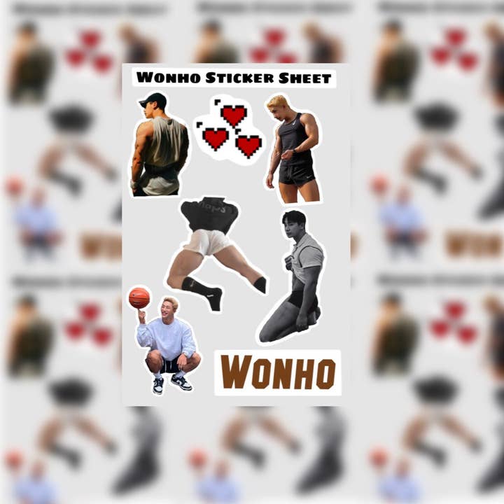 Wonho Sticker Sheet for wholesale by Stuckonkpop