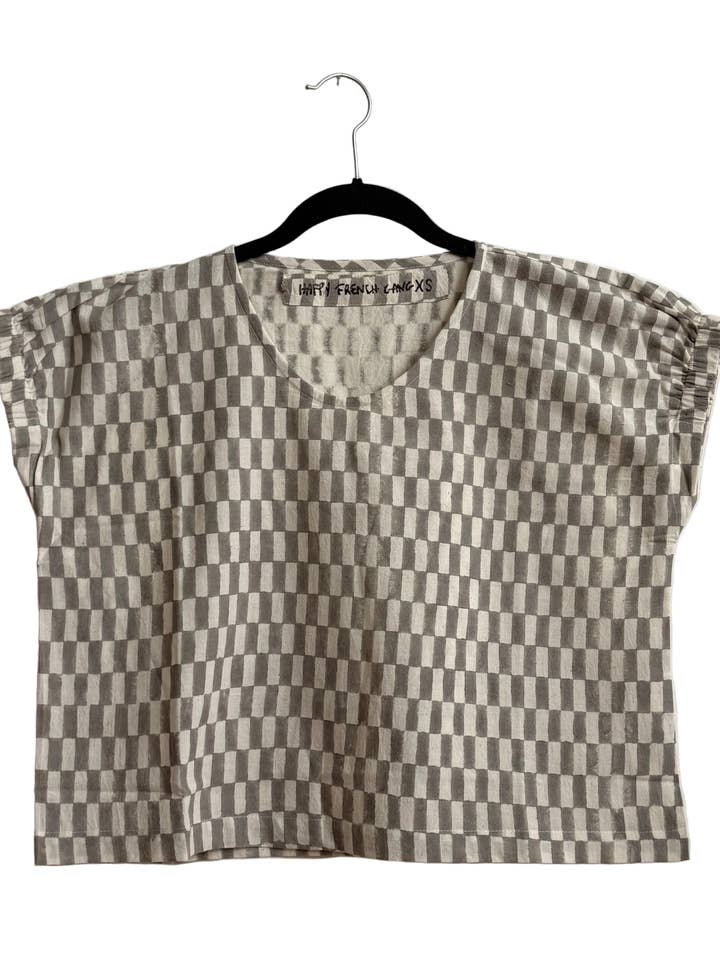 Zélia Top Petit Rectangle - Gris pour la vente par Happy French Gang