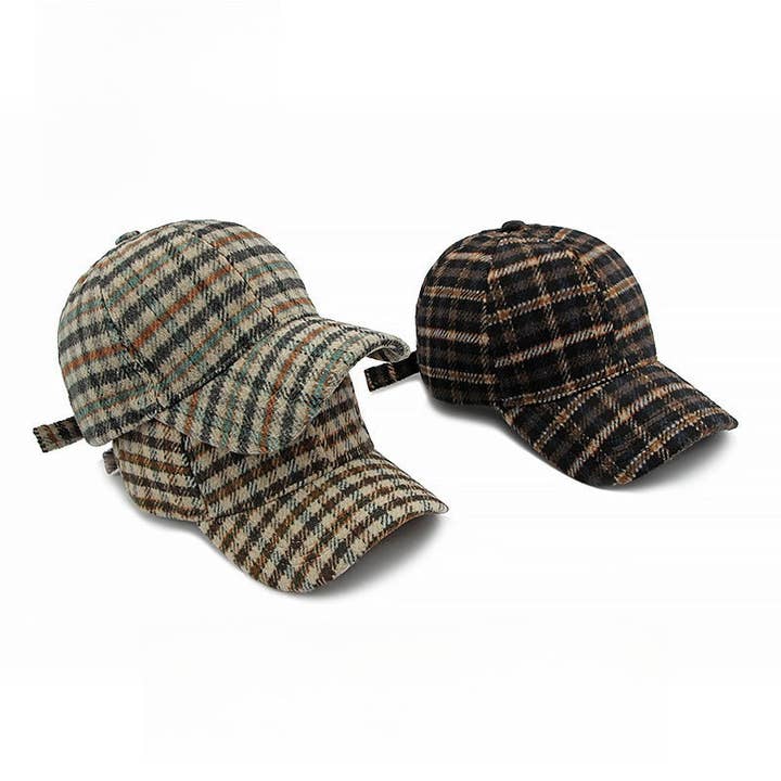 alberalkirk - Wholesale Baseball Cap - Women's - Structured Plaid Baseball Cap M5A2683