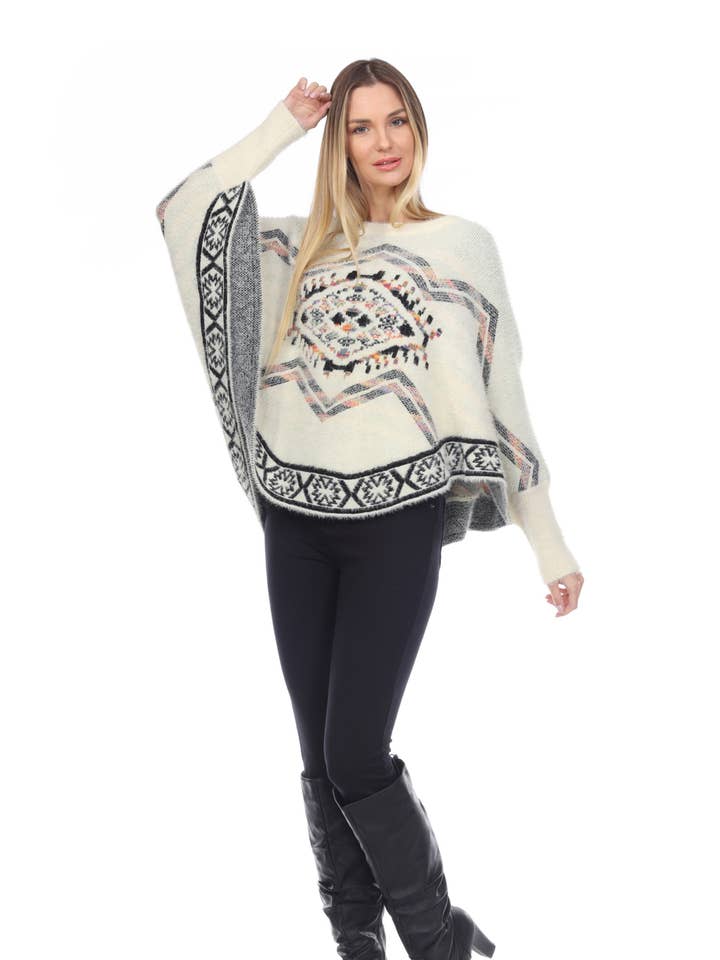 Women Western Poncho KF501 for wholesale by Rising International Inc