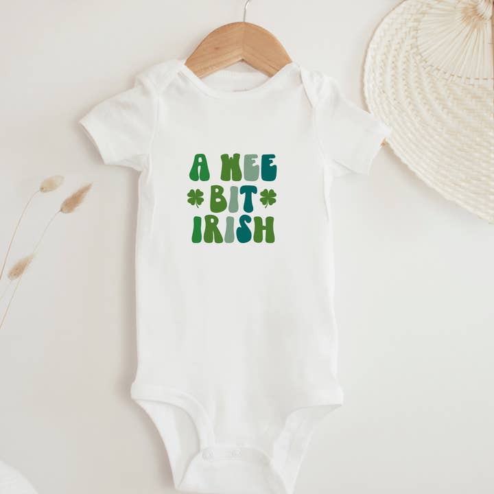 A Wee Bit Irish Bodysuit for wholesale by Petite Star Rising