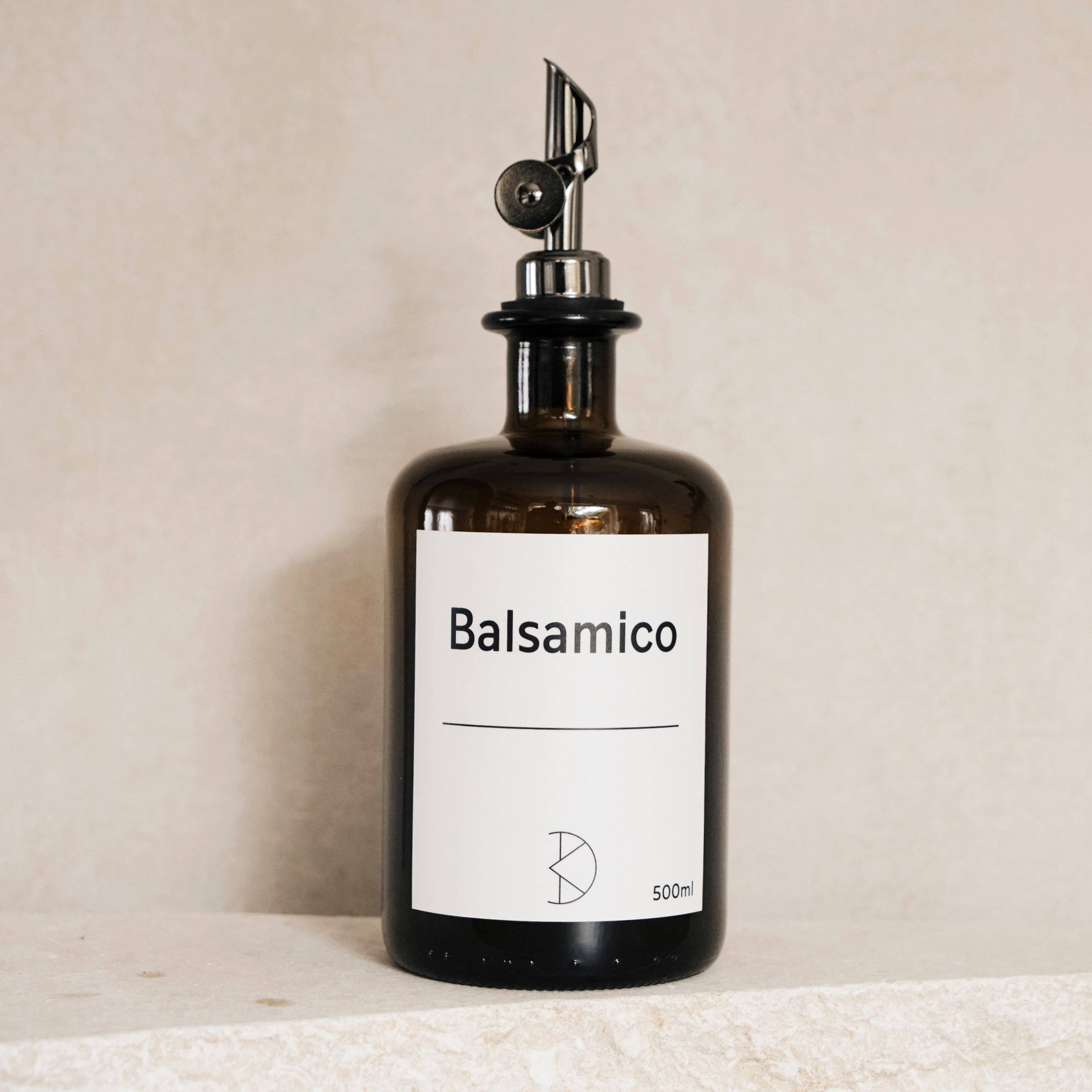 Koffs Design - Wholesale Oil/Vinegar Dispenser - Brown glass oil bottle – 500 ml with stainless steel pourer & UV protection8