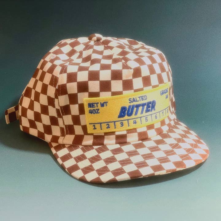 Butter Stick 5-Panel Checkered Floppy Hat for wholesale by The Space Bureau