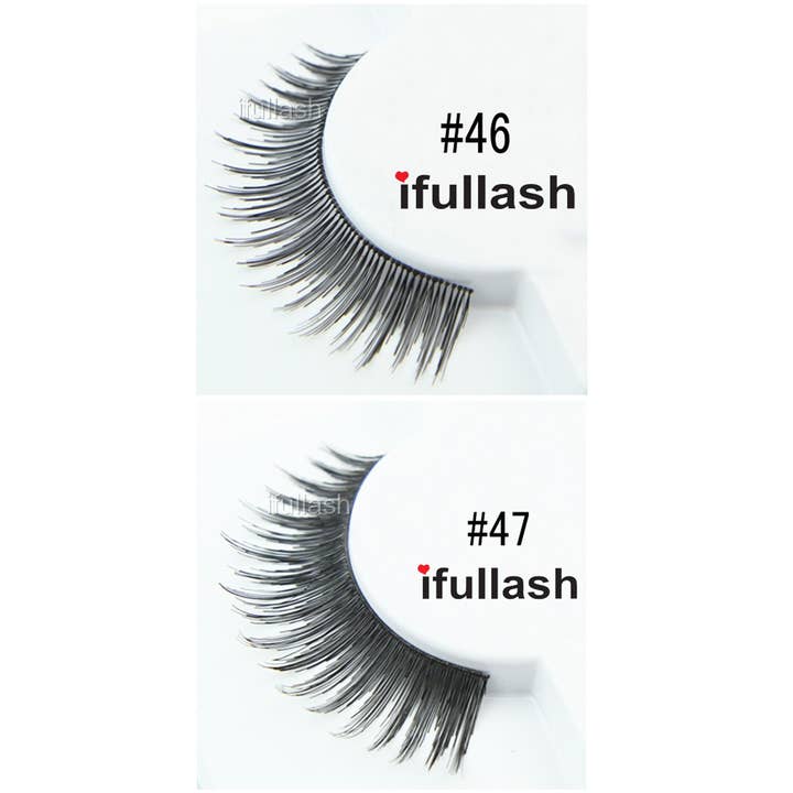 KC Factory - Wholesale False/Fake Eyelashes - Eyelashes Black 12Pair - Human Hair (100LASH-04)1