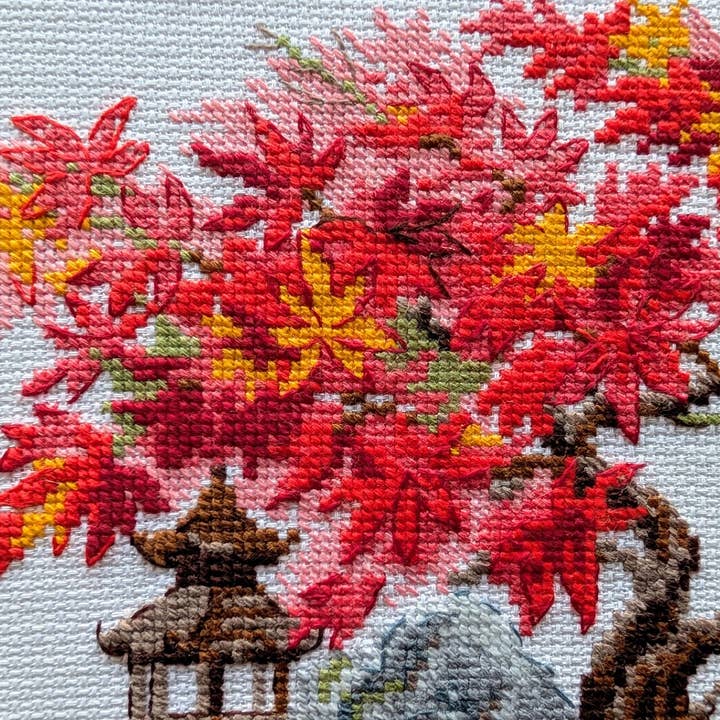 RIOLIS - Wholesale Embroidery/Cross Stitch Supplies - Cross Stitch Kit From Riolis 2044 Autumn Bonsai4