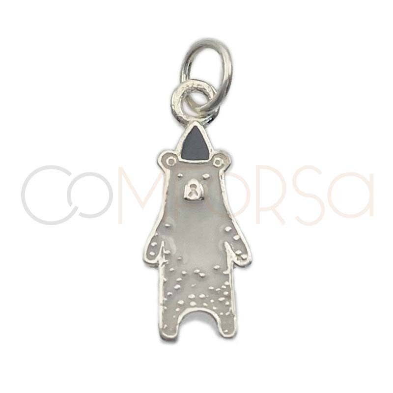 COM FORSA SL - Wholesale Individual Charm/Pendant - Sterling Silver 925 Polar Bear With Hat Pendant 7.5 X 15.5Mm1