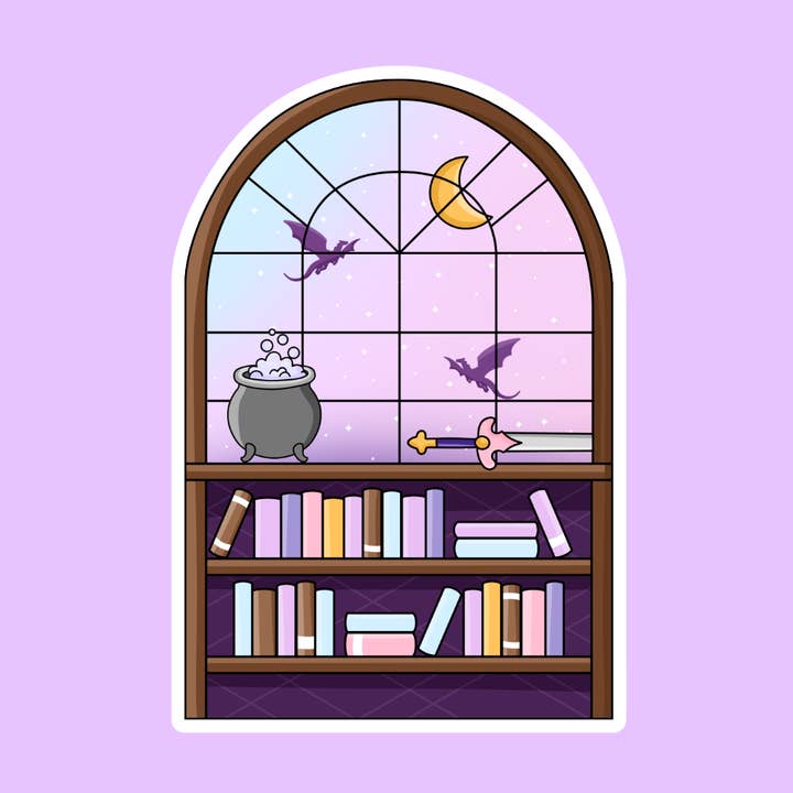 Shadows of Sunshine - Wholesale Sticker - Fantasy Window Bookshelf0