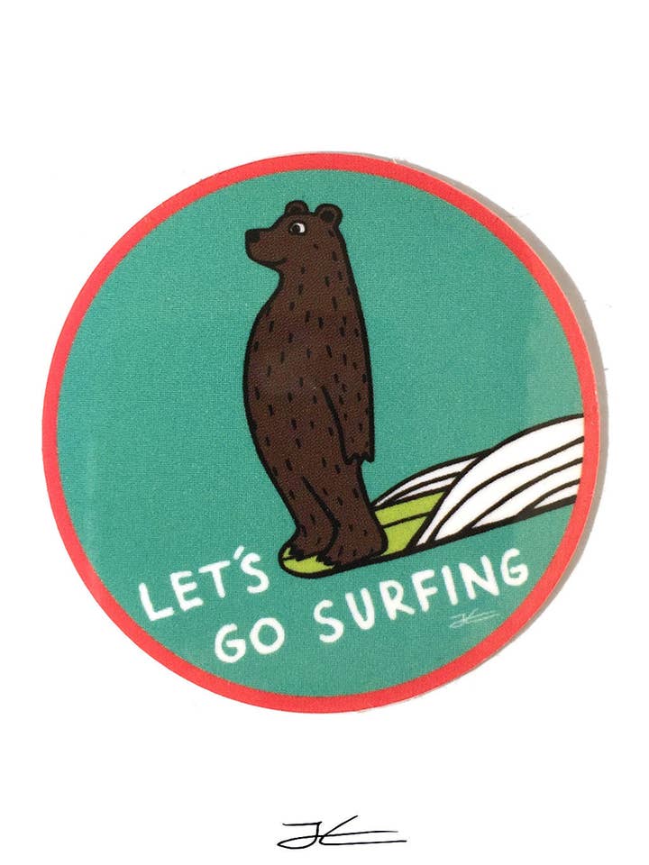 Let'S Go Surfing Sticker (1 Sticker) for wholesale by Jonas Claesson