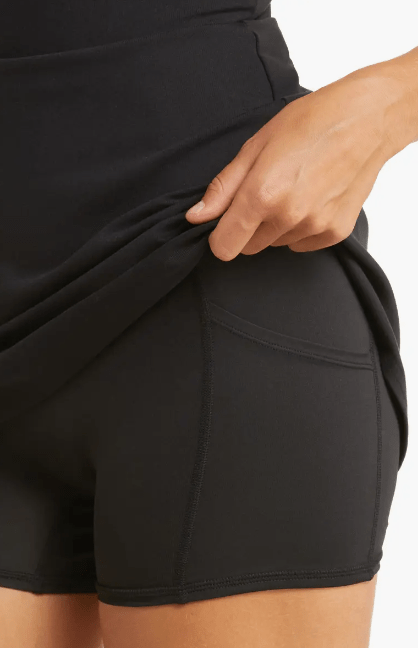 Lezat - Wholesale Athletic Dress - Women's - Isla Racerback Organic Cotton Sport Dress - Black3