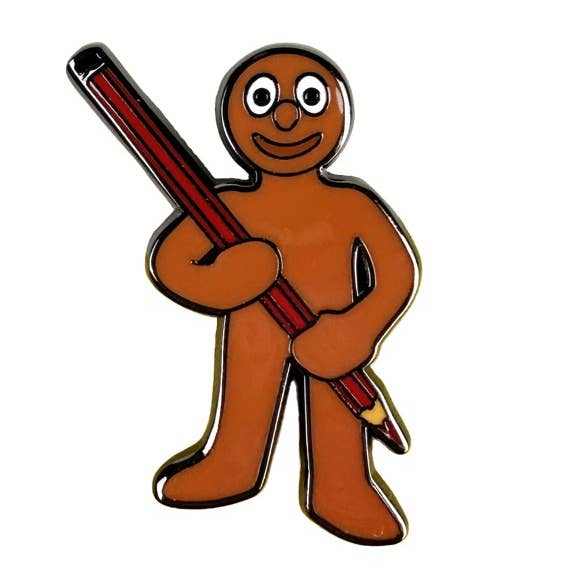 Morph with Pencil Pin Badge for wholesale by Pawprint Family