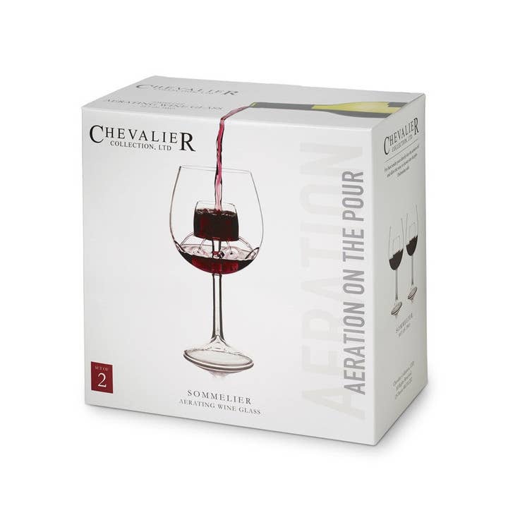 Het Sommelier beluchtende wijnglas (set van 2) voor wholesale door Chevalier Collection