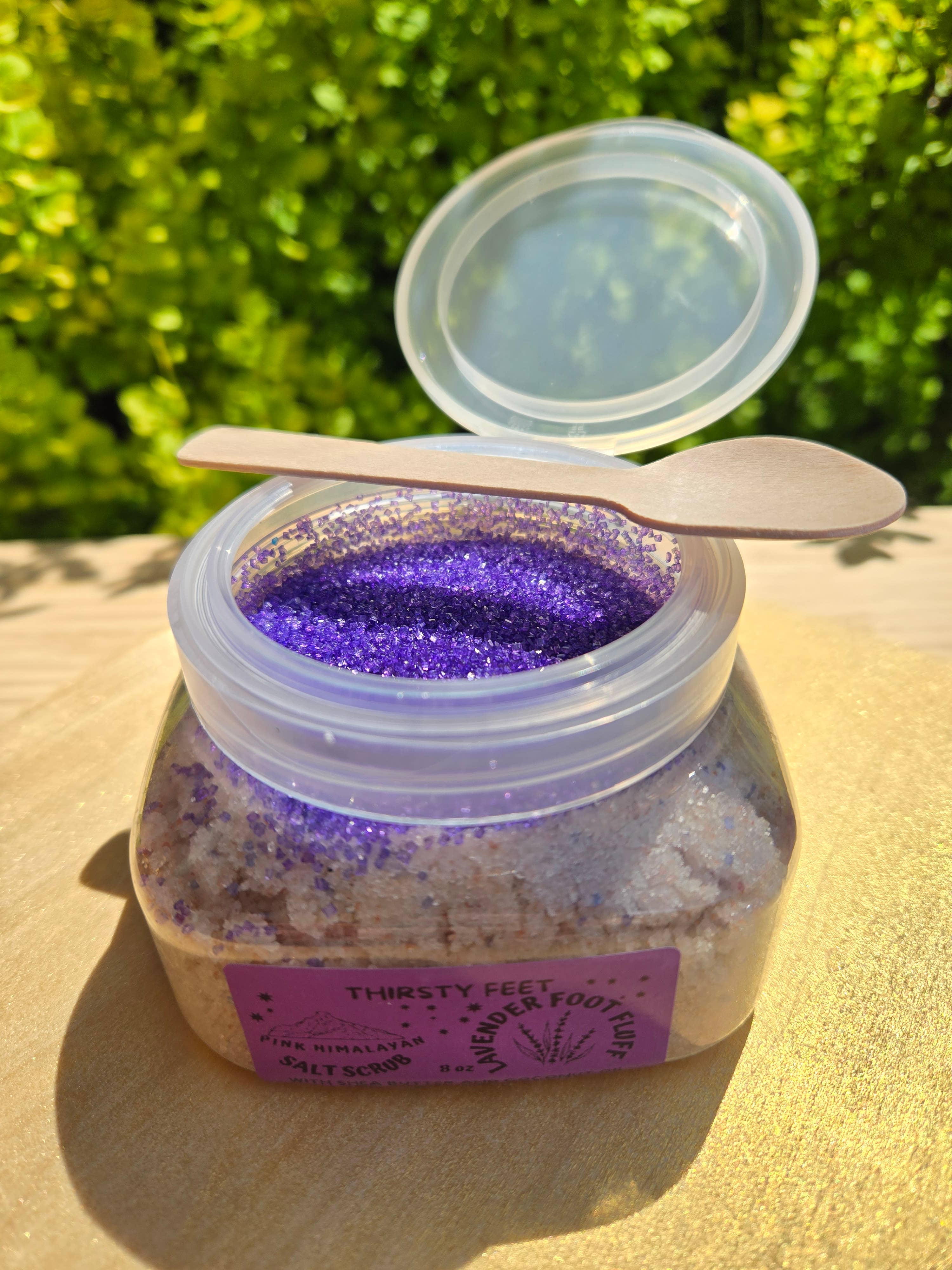 THIRSTY FEET®️ - Wholesale Foot Scrub/Polish - Lavender Salt Foot Fluff Sugar Scrub 8 oz Jar7