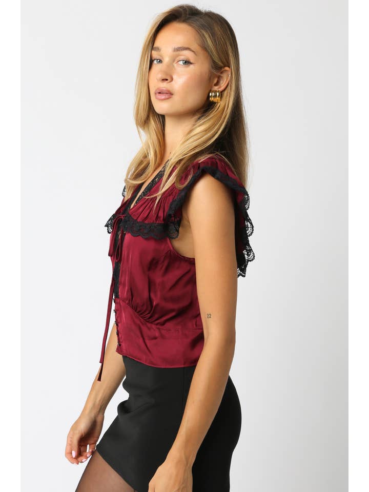 Olivaceous - Wholesale Blouse - Women's - Janiah Laced Top6