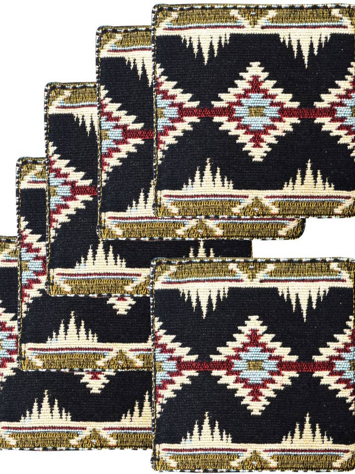 Southwest Jacquard Coasters, Design #9 for wholesale by El Paso Saddleblanket