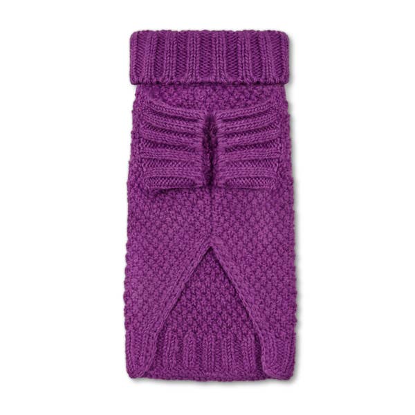 ALLEN BOBBLE PURPLE HAND KNITTED DESIGNER WOOL DOG JUMPER for wholesale by LISH