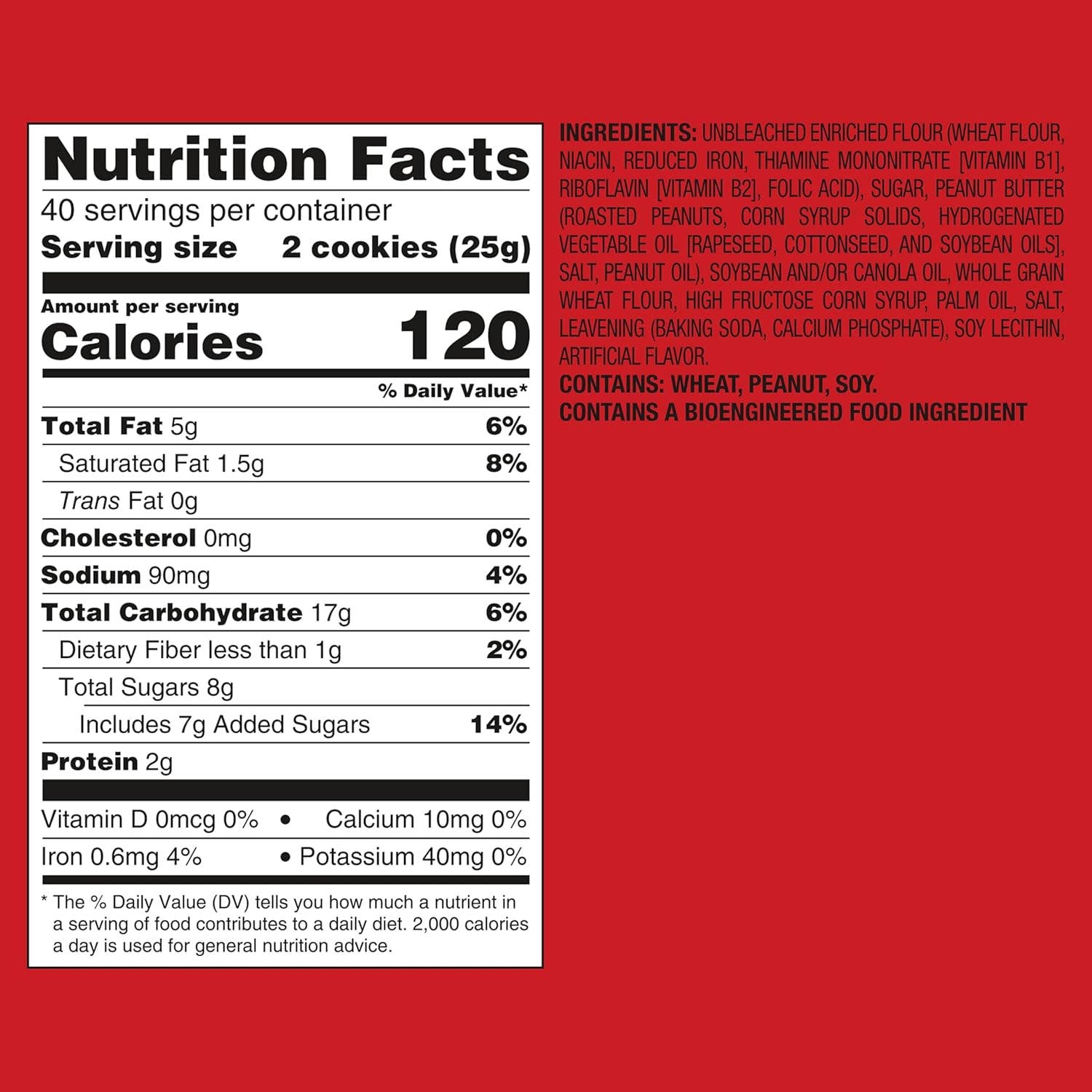 Snacky Candy – wholesale Kakor – Nutter Butter Jordnötssmörkakor King Size 3,5 oz 10-pack4