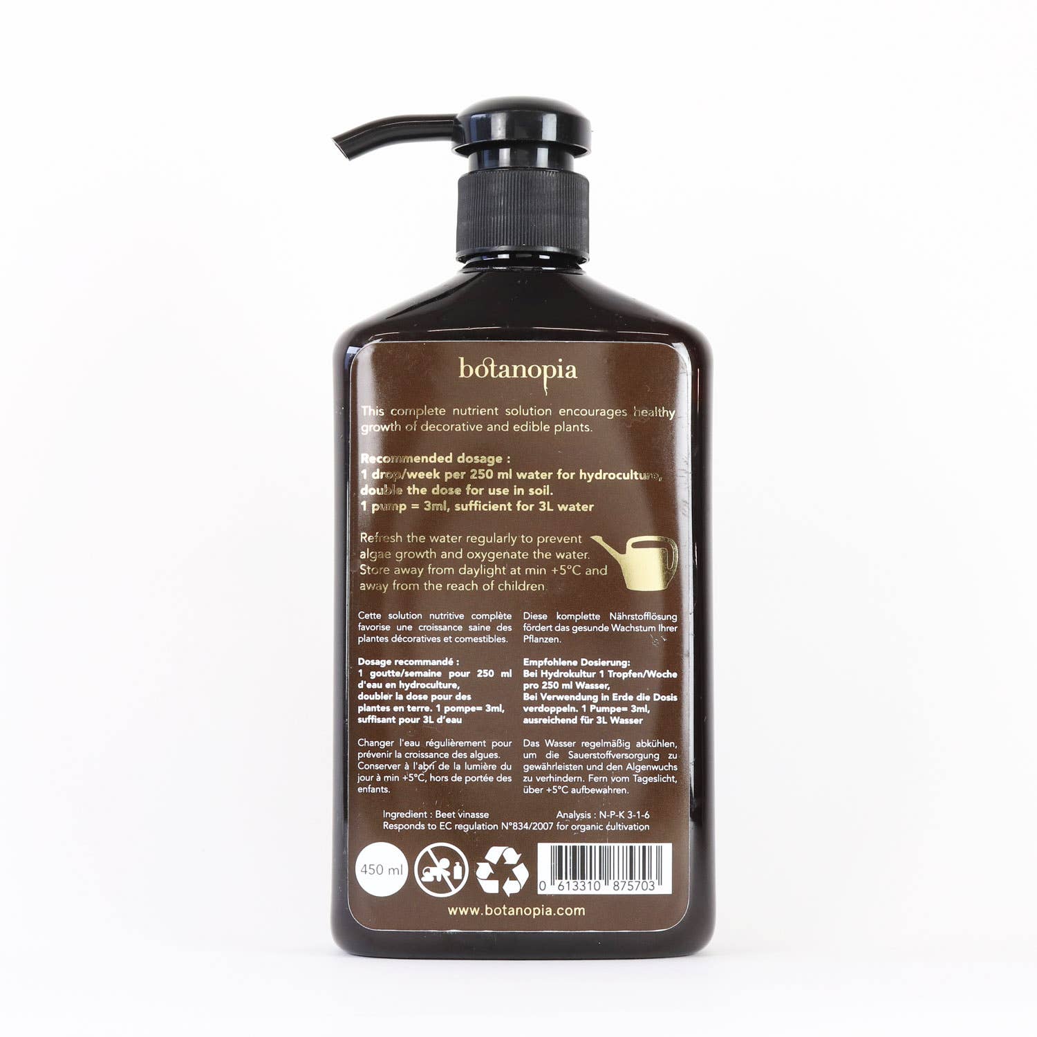 Botanopia - gifts , decor and cards for plant lovers - Wholesale Fertilizer - Complete Organic Plant Food - 450ml Pump Bottle9