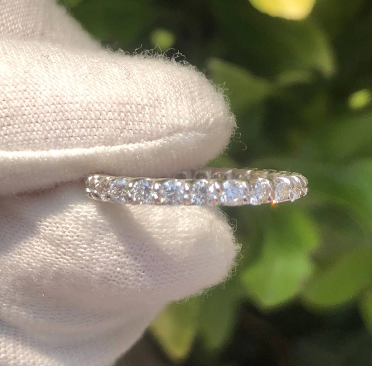 Lifetime Jewelers - Vente Anneau/bague à empiler - Bague d'éternité en diamant rond cultivé en laboratoire, environ 1 1/2 ct, 14 carats2