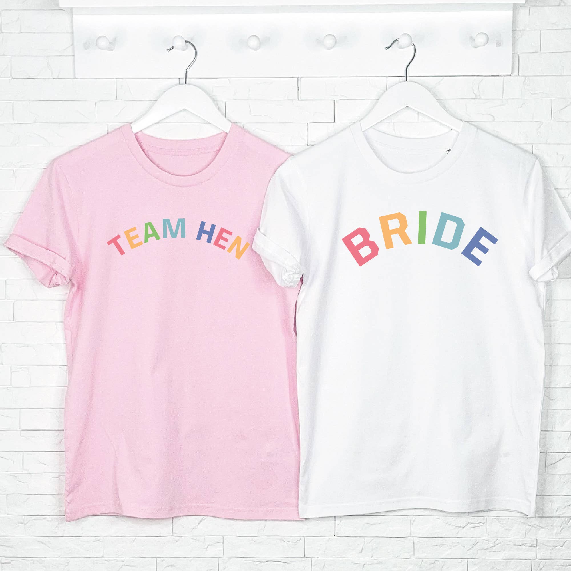 Lovetree Design - Wholesale Screen printed t-shirt – Women′s - Team Hen Rainbow Organic T Shirt1