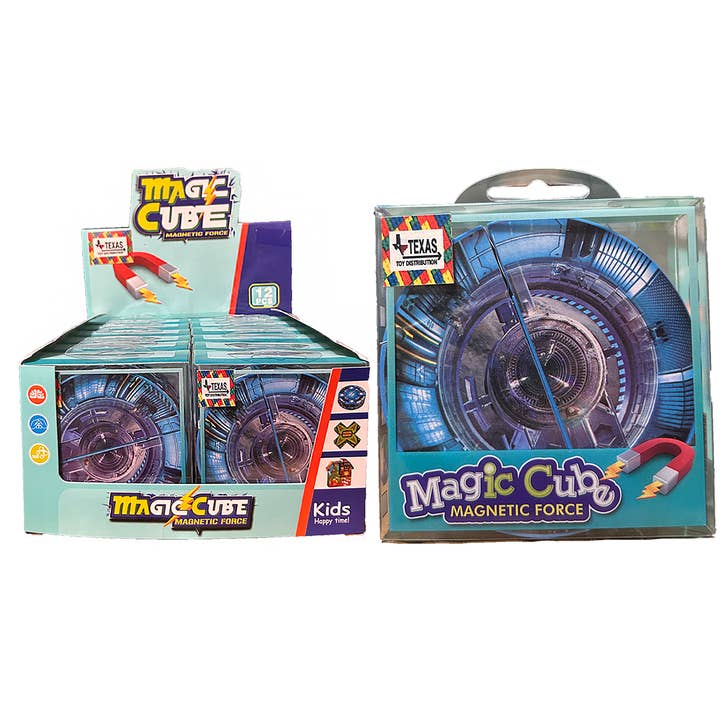 Texas Toy Distribution - Wholesale Fidget toy – Kids - Magic Cube Magnetic Forces Fidget Toy, Displays of 121
