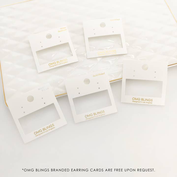 OMG Blings - Wholesale Hoop Earrings - S8E005 - Water Resistant Earrings*4