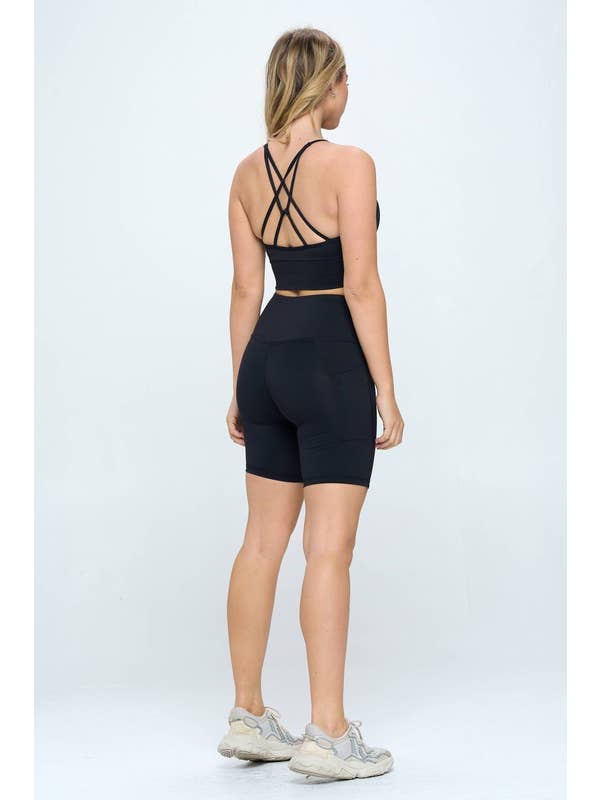 otos active - Wholesale Activewear set – Women′s - Fall Activewear Biker Short Set4