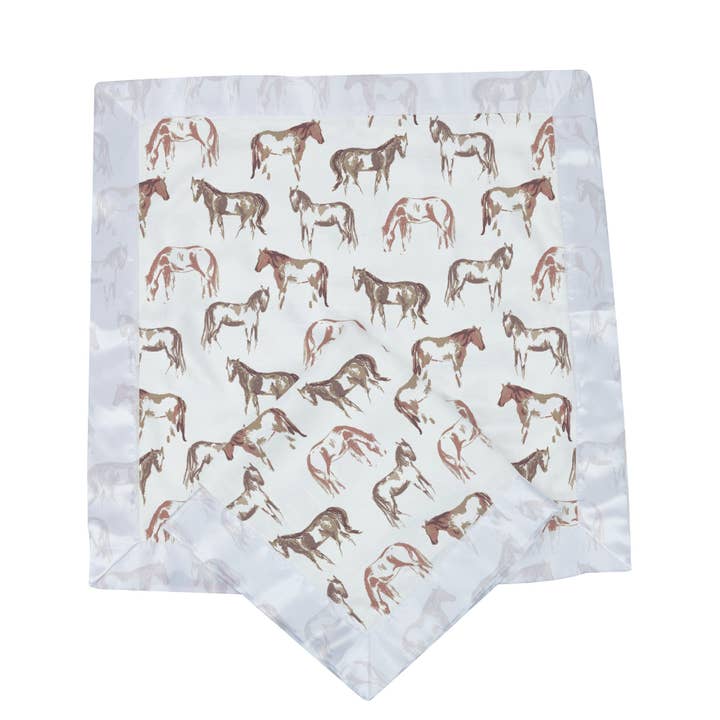 Newcastle Classics - Wholesale Security/Cuddle Blanket - Baby - Wild Horse Bamboo Muslin Security Baby Blankie1
