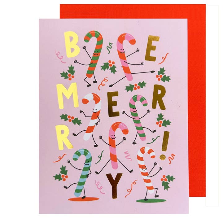 Be Merry Candy Canes  for wholesale by The Social Type