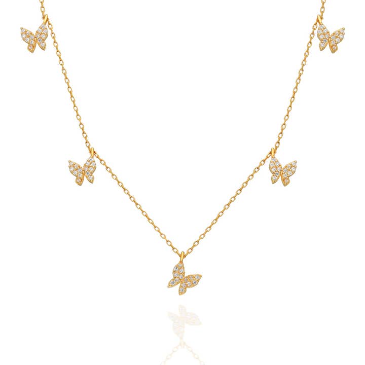 Fünf Schmetterlings-Halskette für den Großhandel von Glamie Jewelry