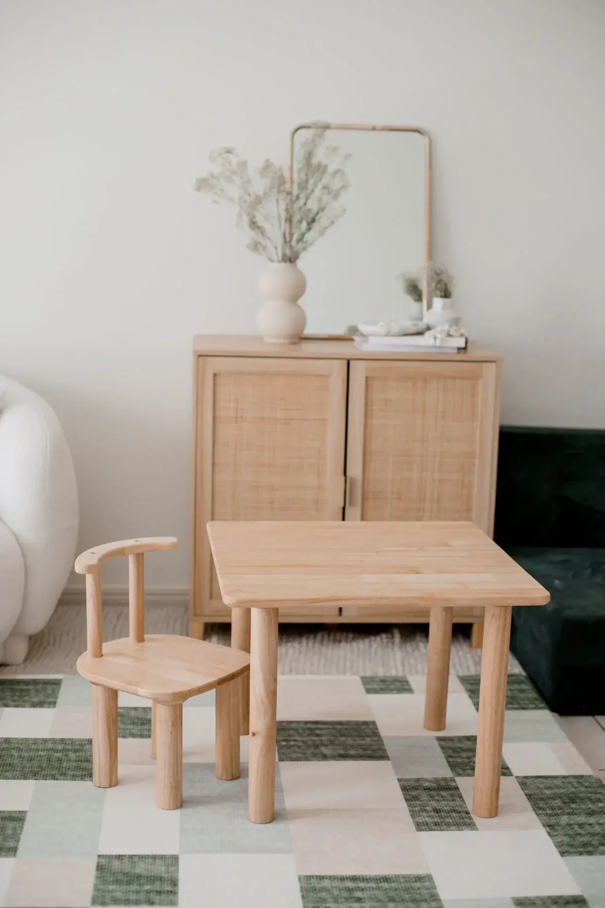 Wildkin Premium Homework Desk and Stool Set White with Natural