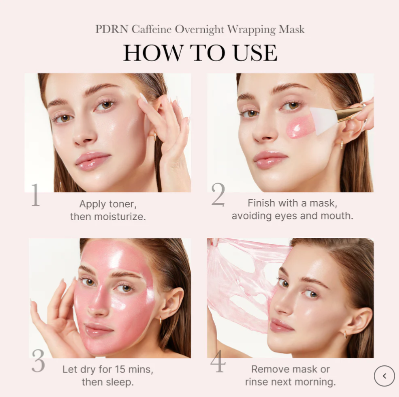 Best Beauty Group - Wholesale Skincare Face Mask - MEDICUBE PDRN Pink Caffeine Overnight Wrapping Mask3