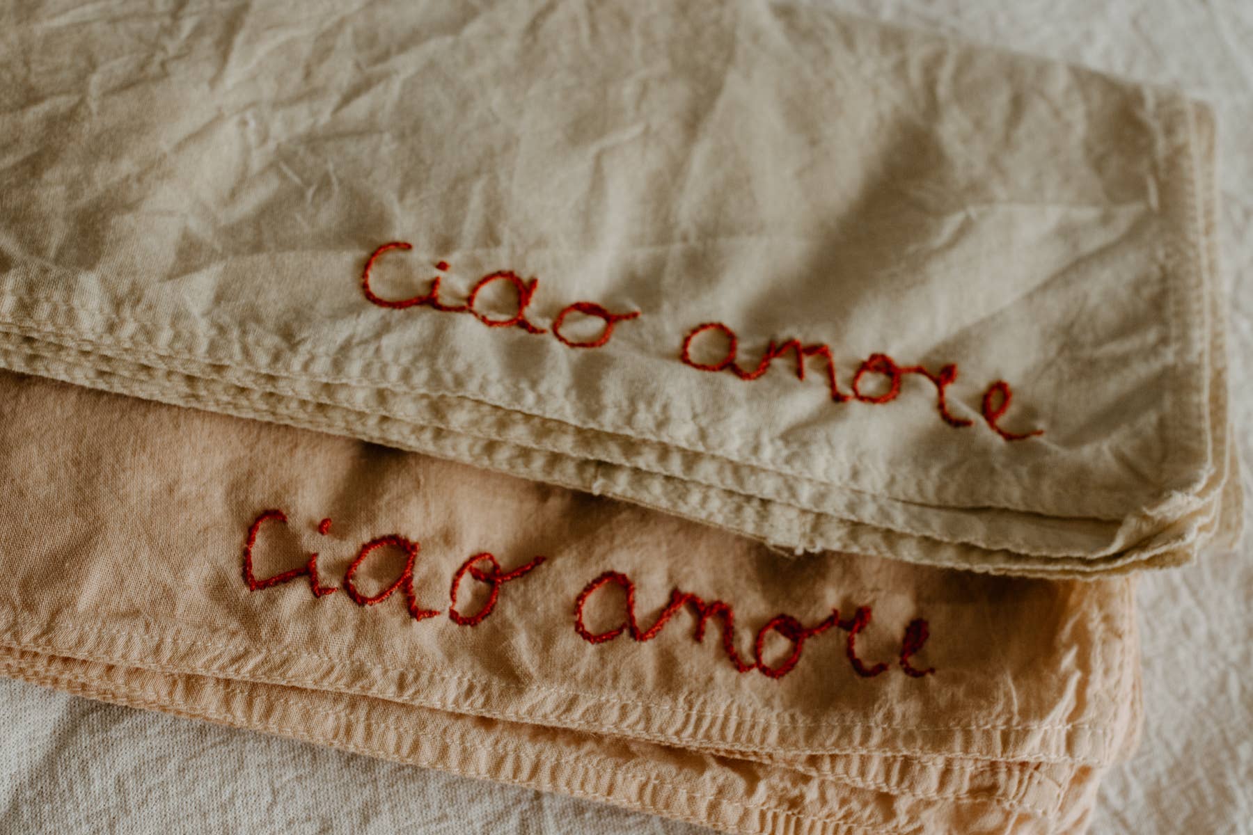 Eloise et moi - Wholesale Bandana - Women's - Hand embroidered hand dyed organic cotton bandana - Oui ban5