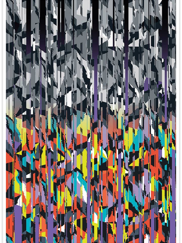 Line Glitch 2 Abstrakt mønstertryk for engroshandel hos The Underdog Print Shop