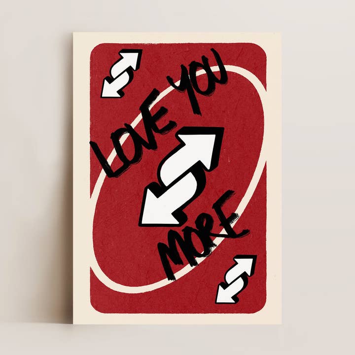 Love You More Red Print for wholesale by Alluvion