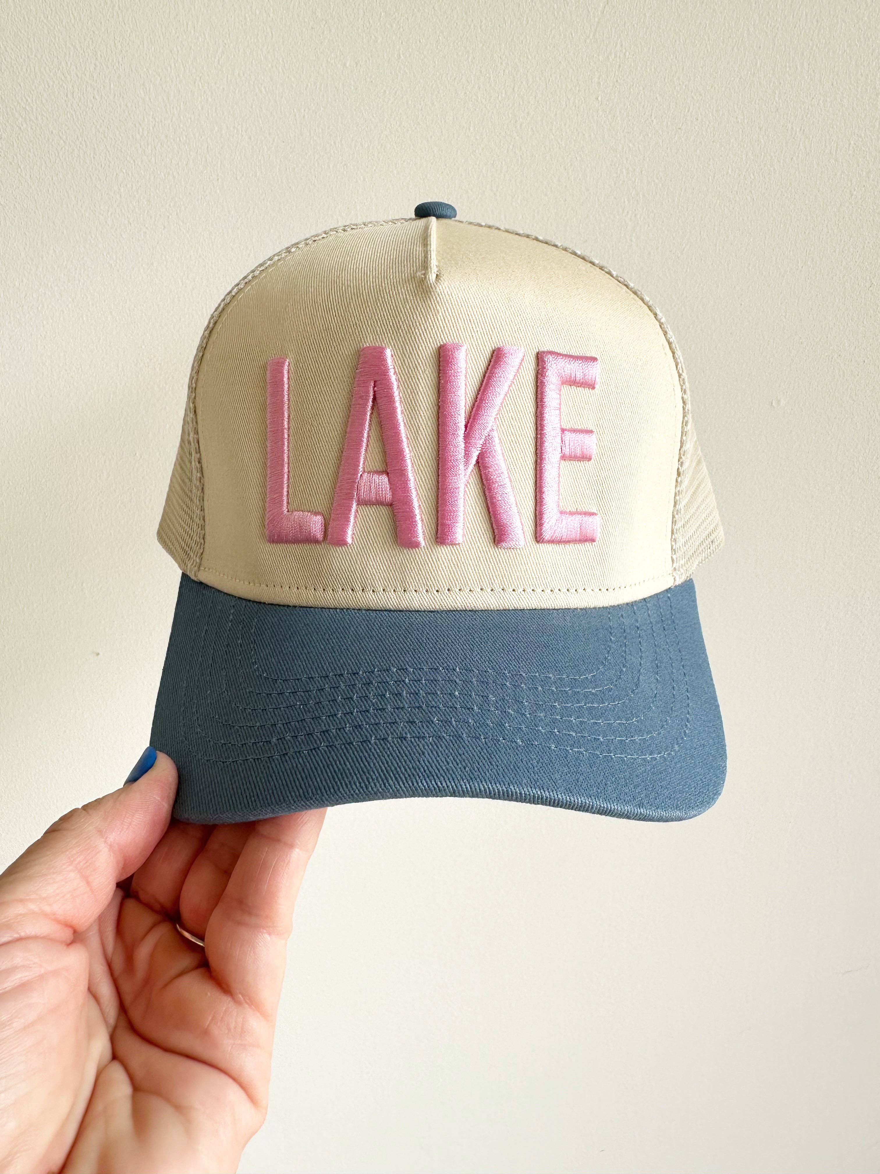 Social Statement - Vente Casquette de camionneur – unisexe - Casquette Trucker Vintage LAKE
