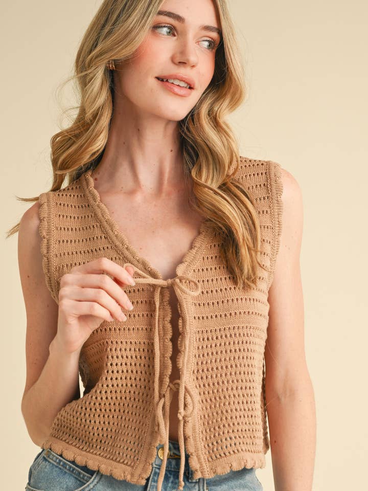 &MERCI – wholesale Tröjväst – Dam – TIE FRONT TRÖJVÄST MSW108725