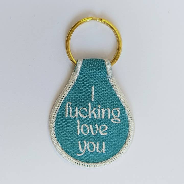 I Fucking Love You Embroidered Key Tag for wholesale by He Said, She Said