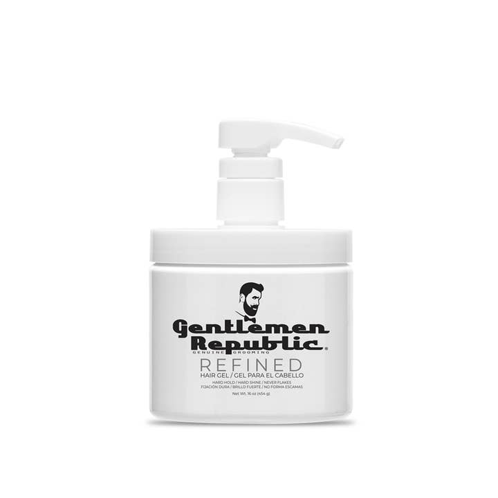 16 oz Refined Hair Gel with Pump for wholesale by Gentlemen Republic
