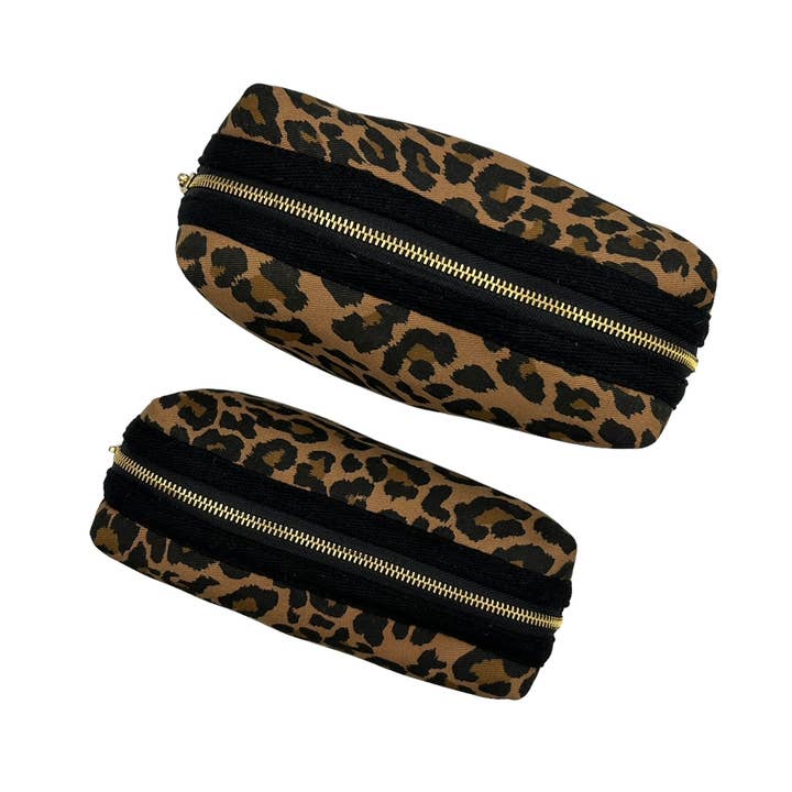 Sixton London - Wholesale Makeup/Cosmetic Bag - Leopard print makeup bag & Queen Bee pin