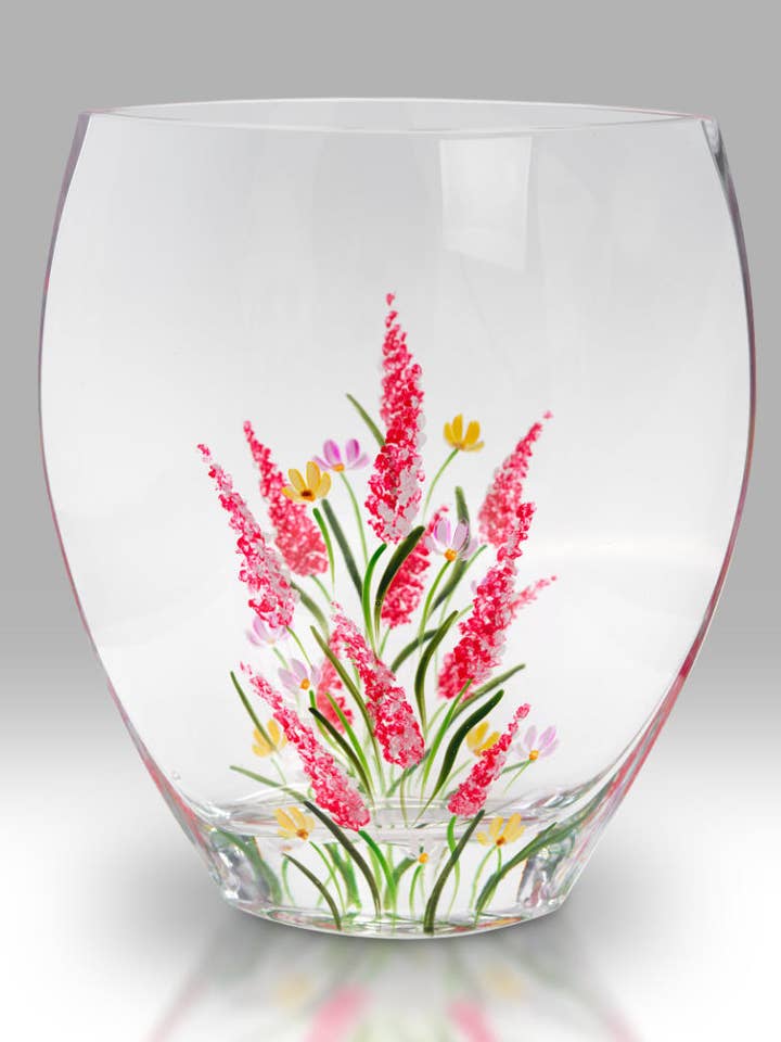 Cerise Elysian 21 cm Böjd Vas - 2297-22 för wholesale av Nobile Glassware Ltd.