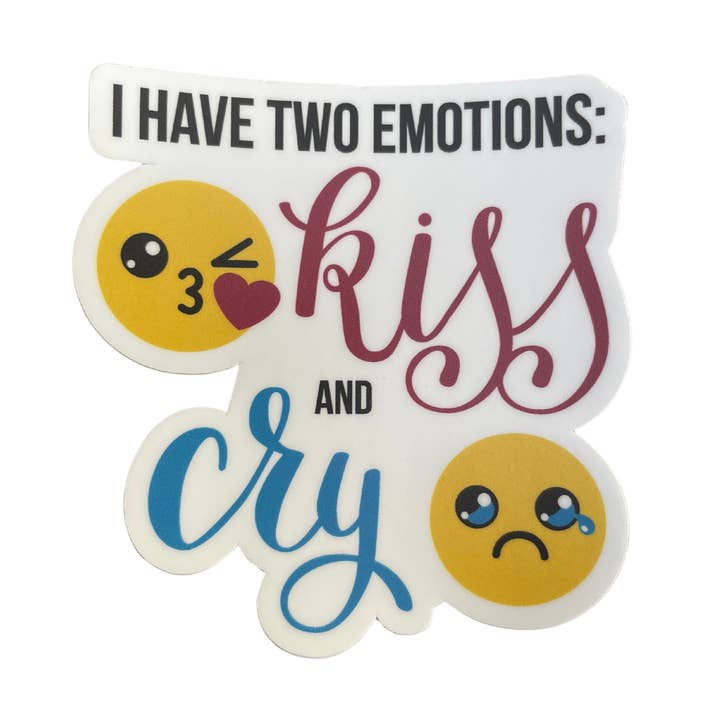Autocollant de patinage artistique I have 2 Emotions : Kiss & Cry, 3 po pour la vente par Denali & Co.