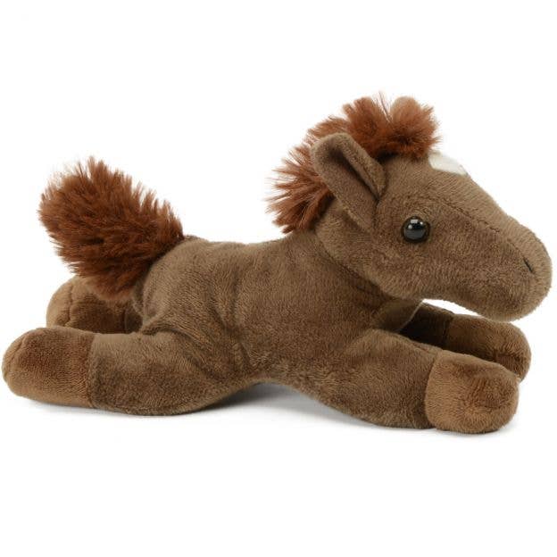 6" Plush Horse with Sound Stuffed Animal, Dark Brown for wholesale by Kelley and Company