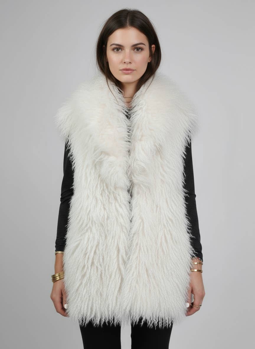 KZELL PARIS - Wholesale Outerwear Vest - Women's - SLEEVELESS VEST IN FAUX SHEEPSKIN FUR9