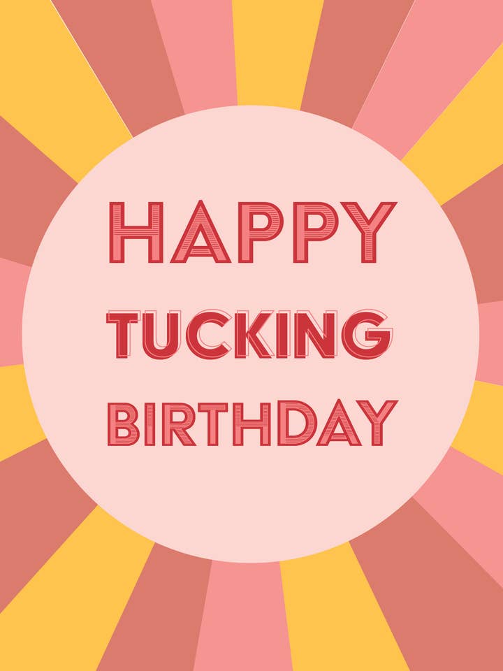 Grattis Tucking Födelsedag-7 pack för wholesale av Barre Card Shoppe