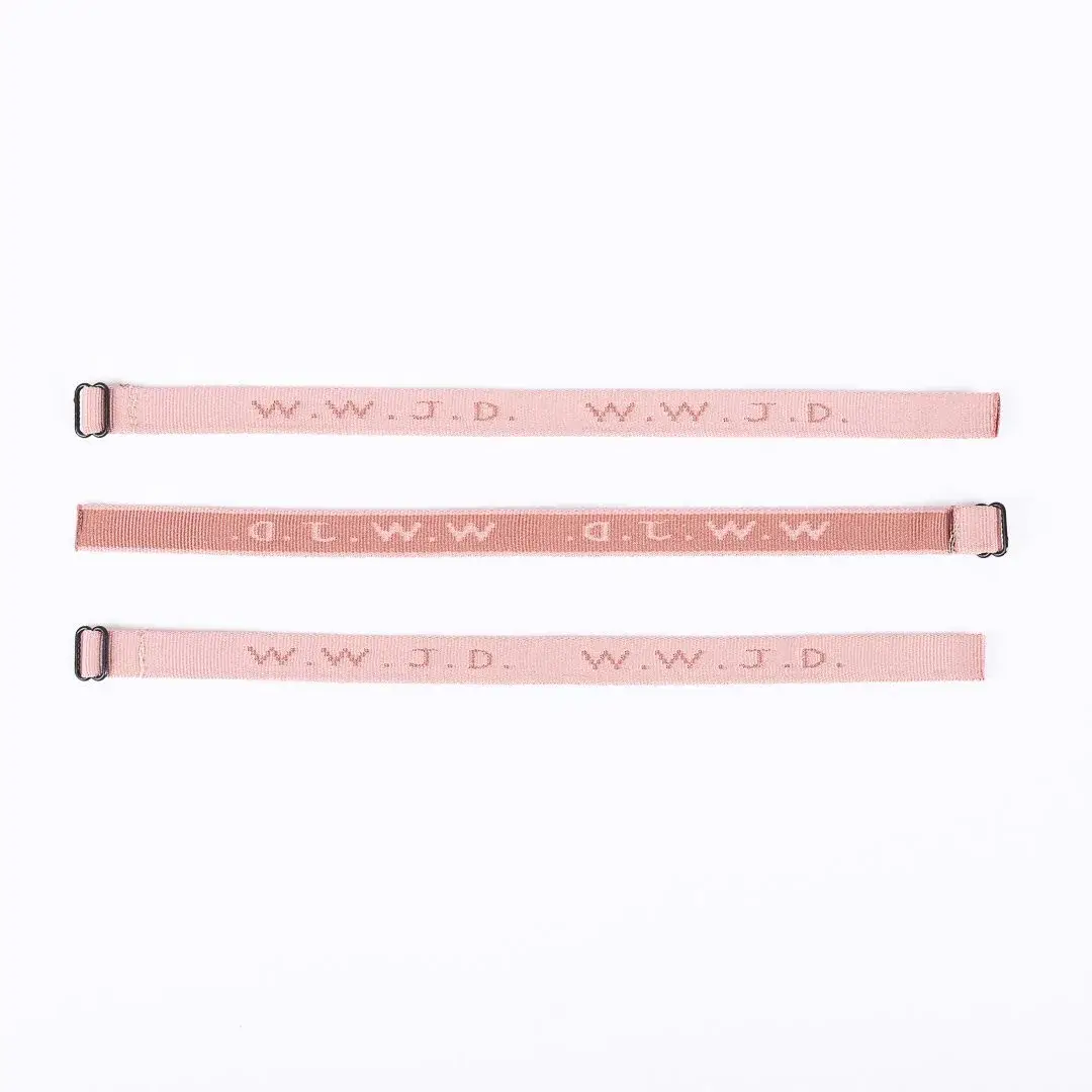 Swanson Christian Products - Wholesale Woven/Braided Bracelet - WWJD Bracelet - Pink - Pk251