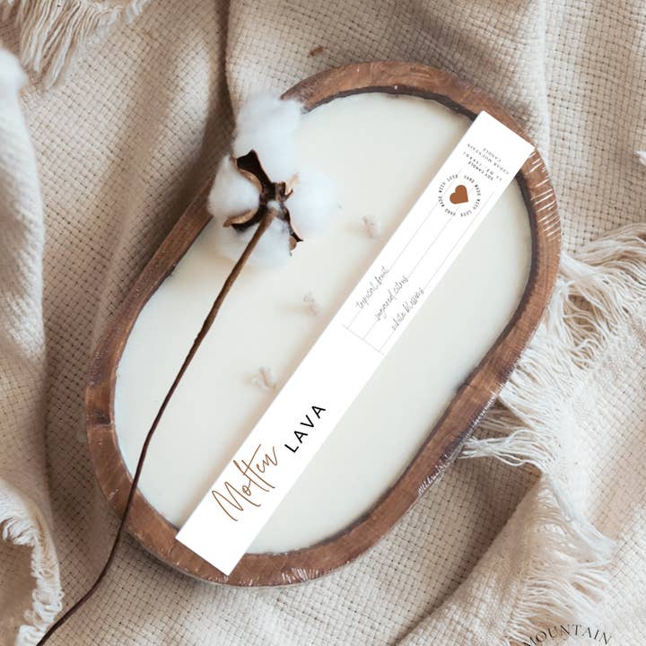 Molten Lava - Ciotola per pasta in legno naturale a 3 stoppini per la vendita all'ingrosso da parte di Cedar Mountain Candle