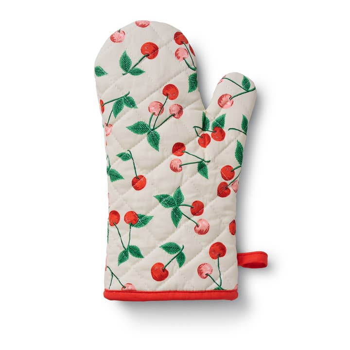 Cherries Oven Mitt for wholesale by Rifle Paper Co.